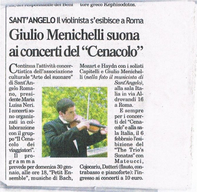  - Giulio Menichelli : il violino